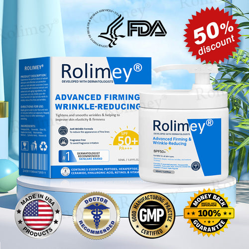 ✨💧(Made and Shipped from USA)✨Rolimey® Advanced Firming & Wrinkle-Reducing Cream (with SPF 50+)✨LAST DAY 60% OFF