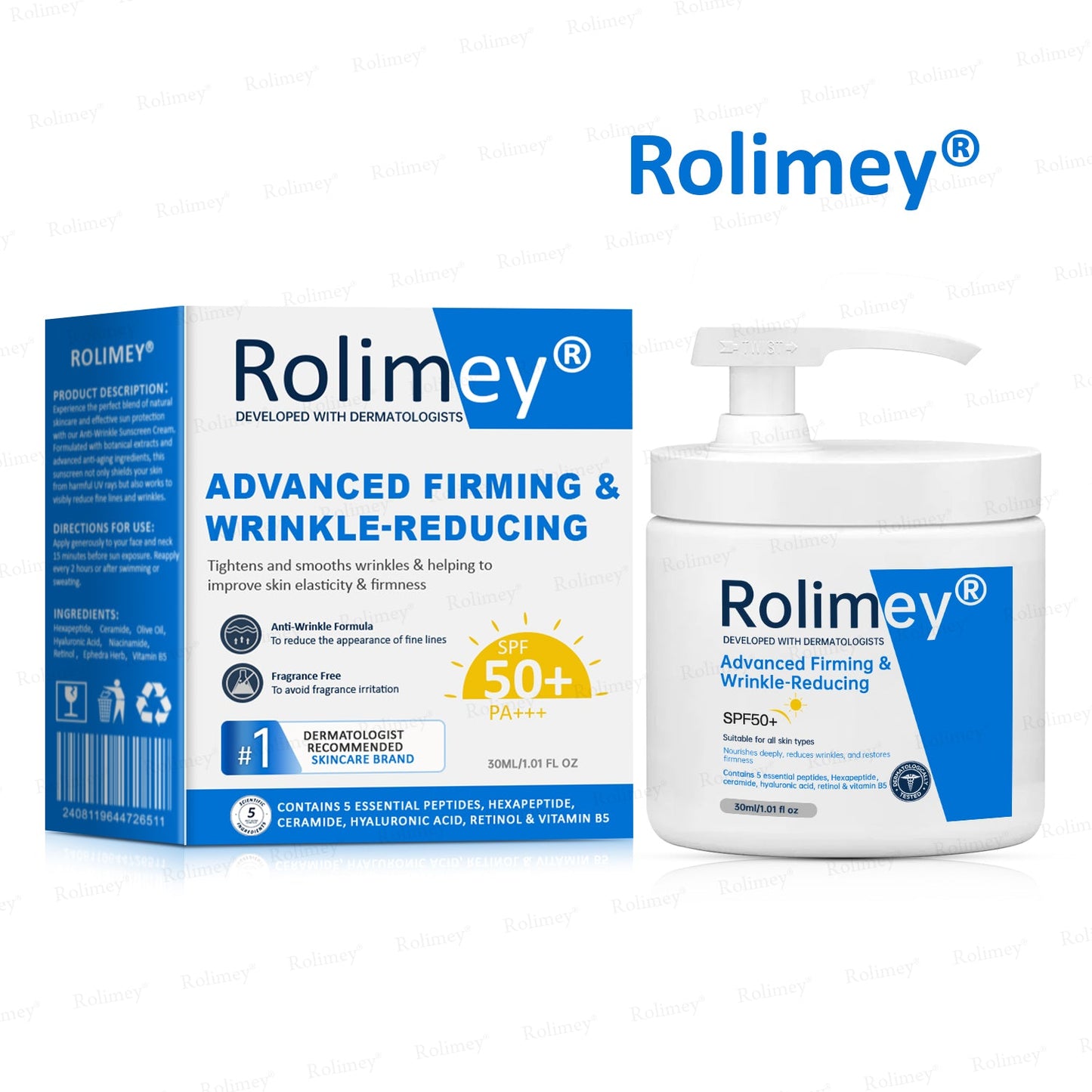 ✨💧(Made and Shipped from USA)✨Rolimey® Advanced Firming & Wrinkle-Reducing Cream (with SPF 50+)✨LAST DAY 60% OFF