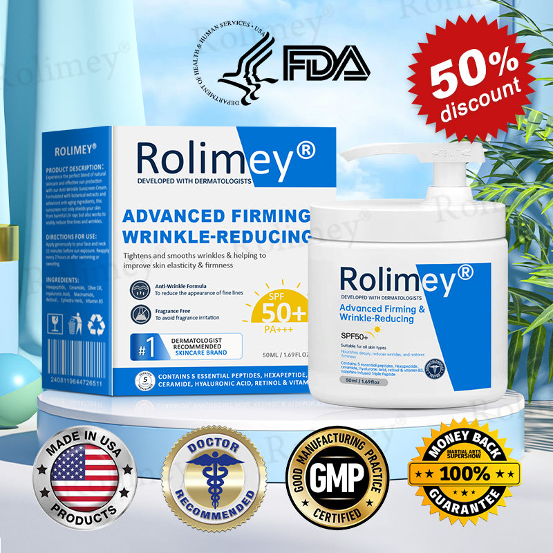 ✨💧(Made and Shipped from USA)✨Rolimey® Advanced Firming & Wrinkle-Reducing Cream (with SPF 50+)✨LAST DAY 60% OFF